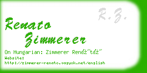 renato zimmerer business card